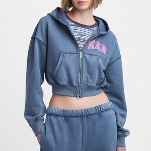 𝐍𝐖𝐓 | MadHappy x GAP Full Zip Cropped Mad Hoodie